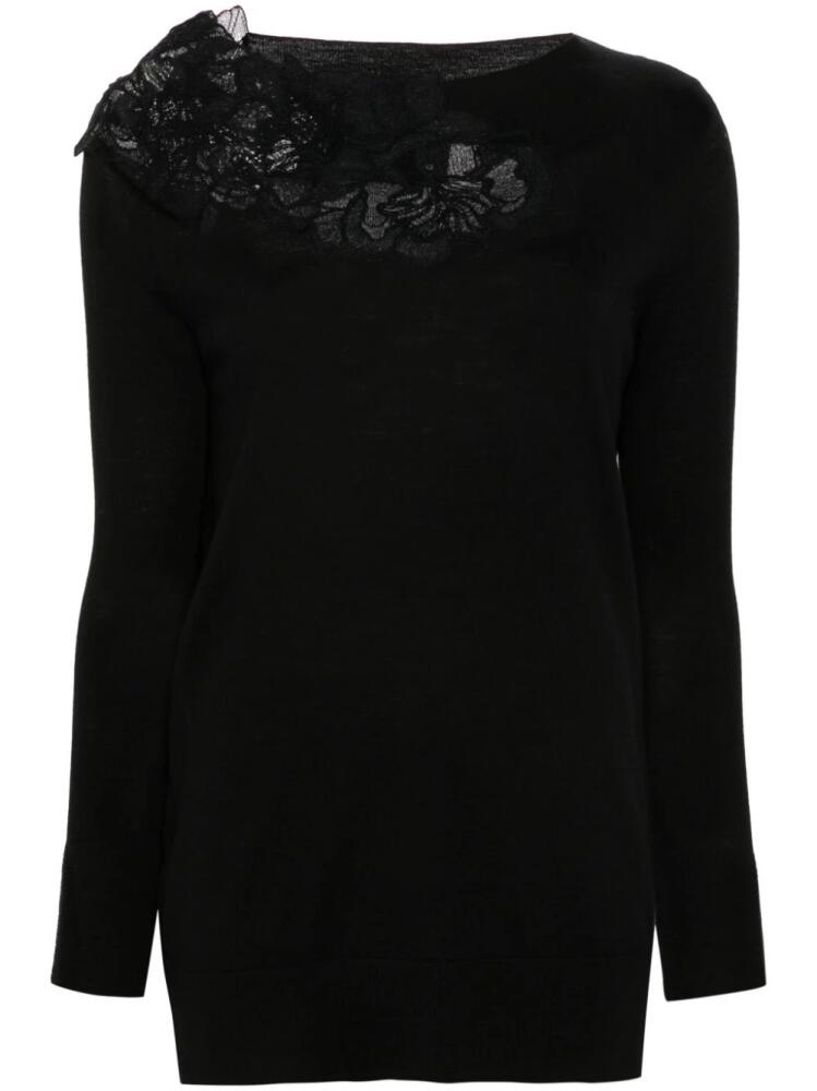 Ermanno Scervino corded-lace sweater - Black Cover