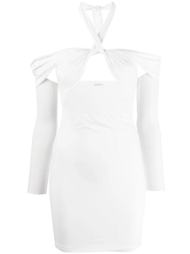 Amazuìn Romy cut-out detail dress - White Cover