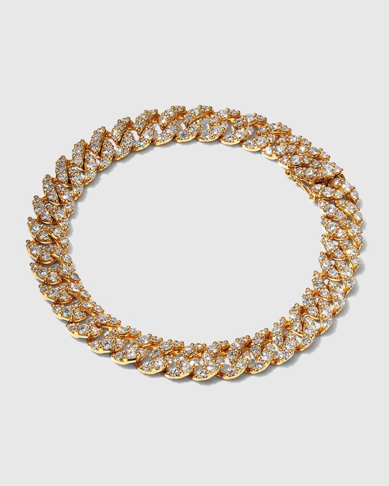 Leo Pizzo Yellow Gold Link Bracelet with Pave Diamonds, 8.06tcw Cover