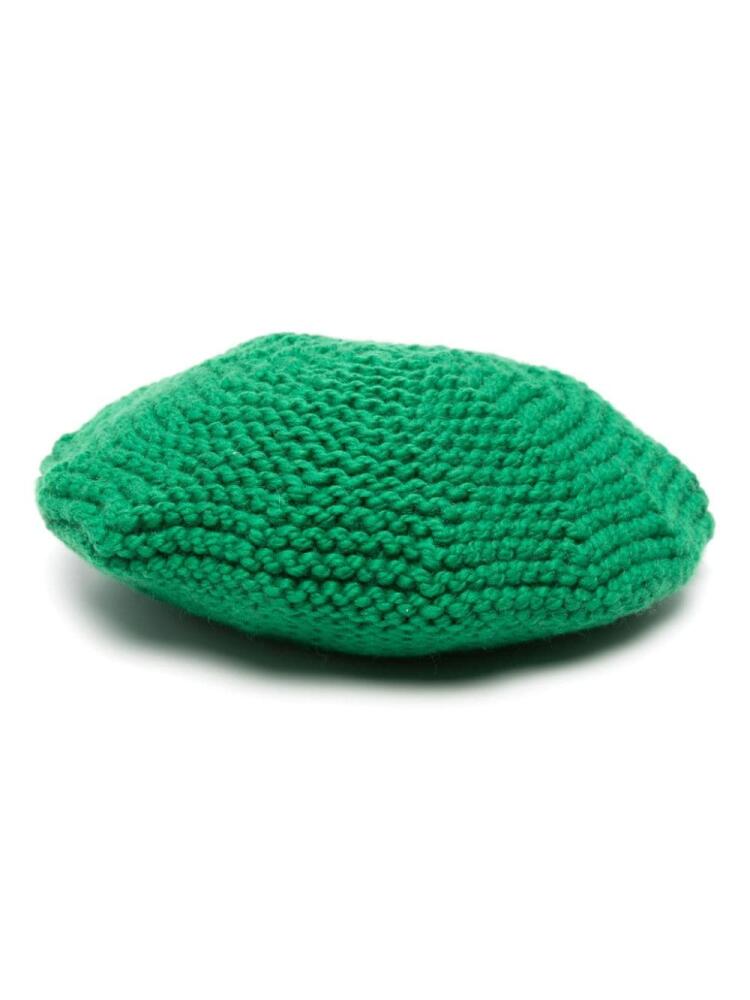 Maison Margiela chunky-knit beret hat - Green Cover