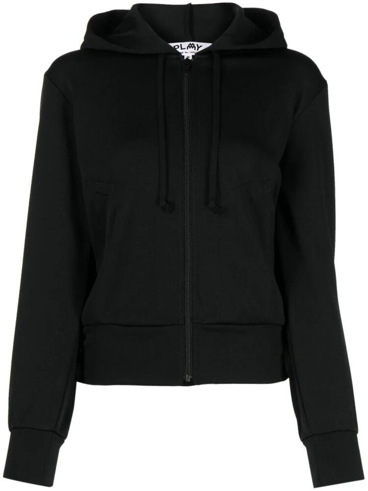 Comme Des Garçons Play logo-appliqué zip-up hoodie - Black Cover