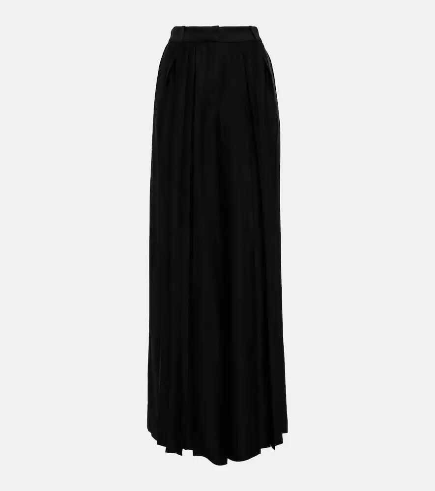 Joseph Barlow wide-leg satin plissé pants Cover