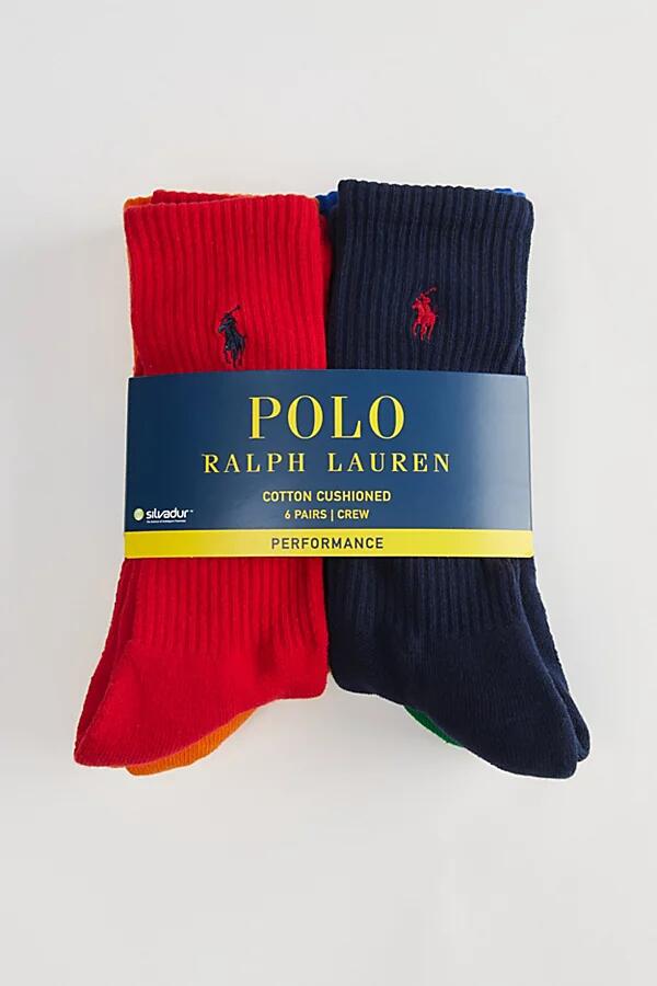 Polo Ralph Lauren Colorful Crew Sock 6-Pack in Assorted Cover