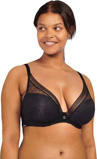 Chantelle Festivite Lace Plunge Bra (Black) Women's Bra Cover