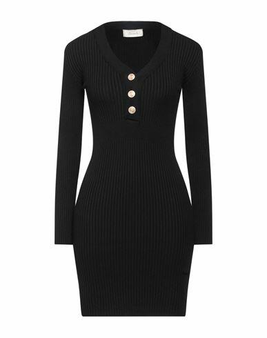 Souvenir Woman Mini dress Black Viscose, Polyester, Polyamide Cover