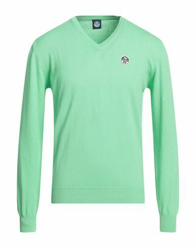 North Sails Man Sweater Light green Cotton Cover