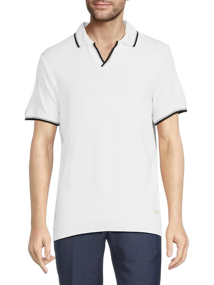 BUFFALO David Bitton Men's Woods Textured Polo - White Cover