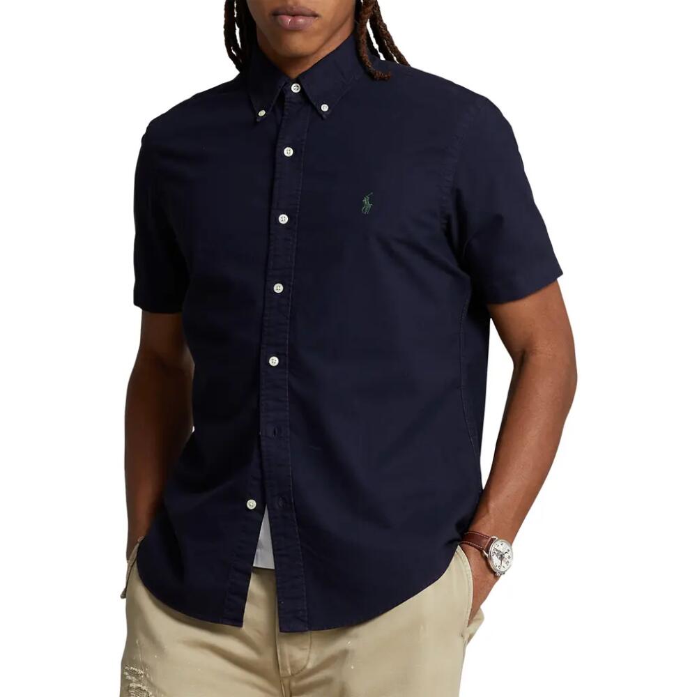 Polo Ralph Lauren Classic Fit Garment-Dyed Solid Oxford Sport Shirt in Rl Navy Cover