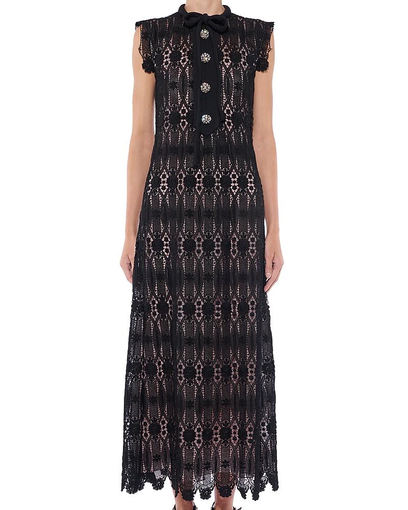 Giambattista Valli Tie Neck Lace Maxi Dress Cover