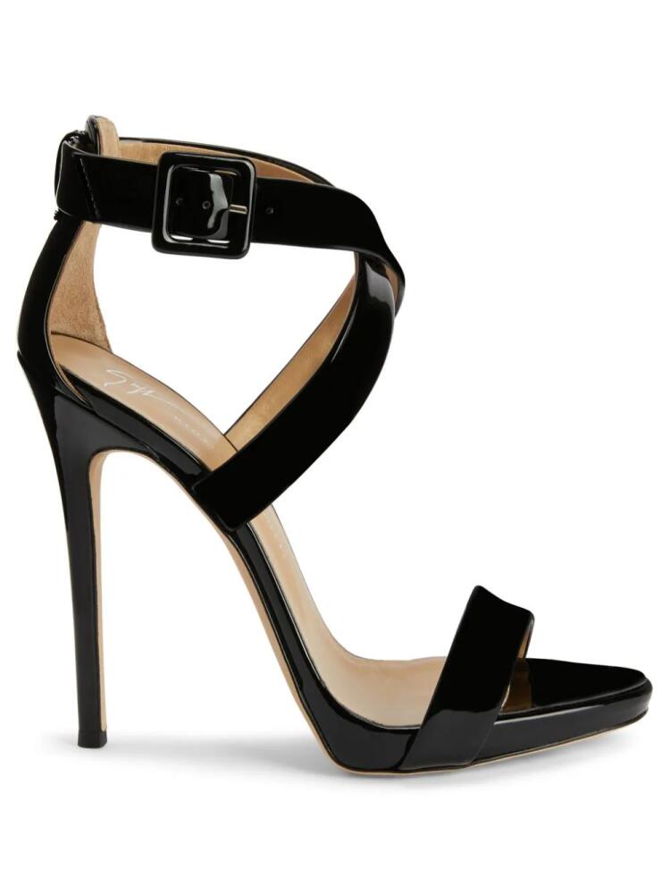 Giuseppe Zanotti Bellis 120mm leather sandals - Black Cover