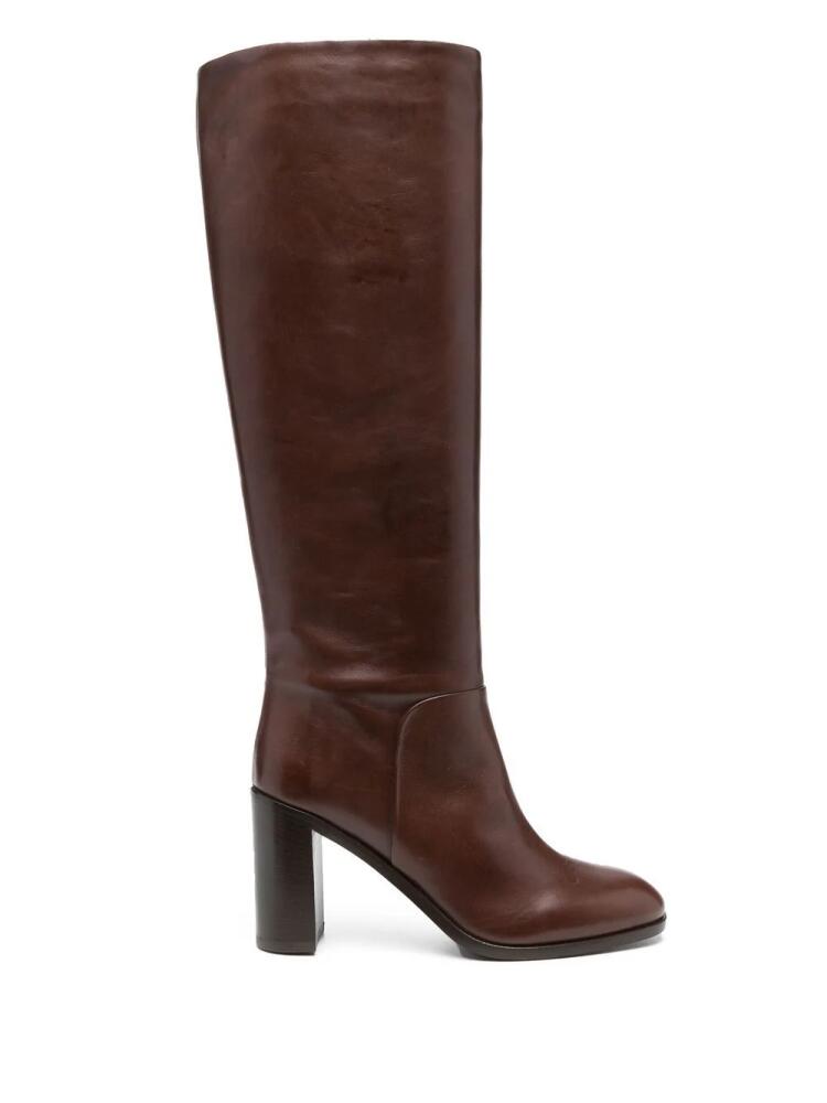 Sartore knee-high leather boots - Brown Cover