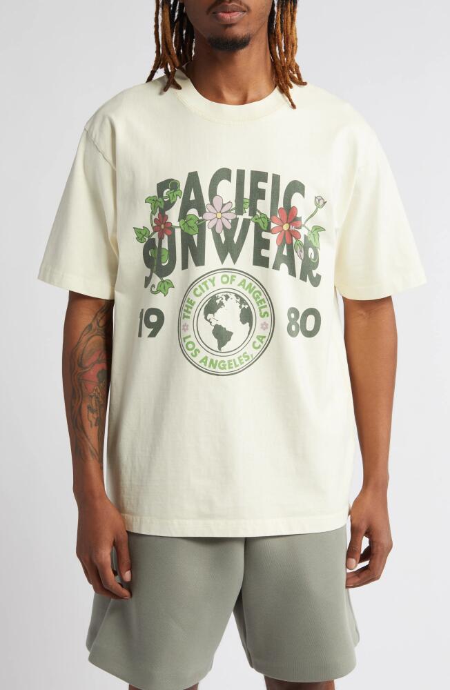 PacSun Floral Crest Cotton Graphic T-Shirt in Cream Cover