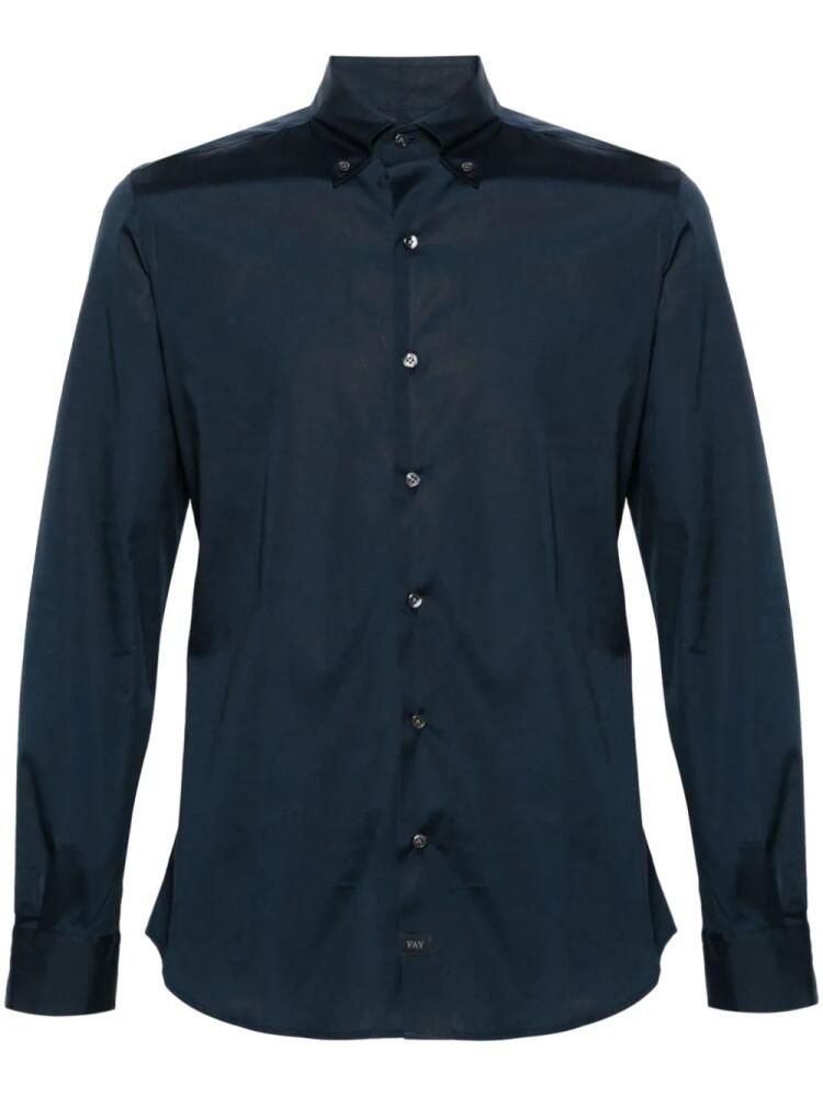 Fay plain cotton shirt - Blue Cover