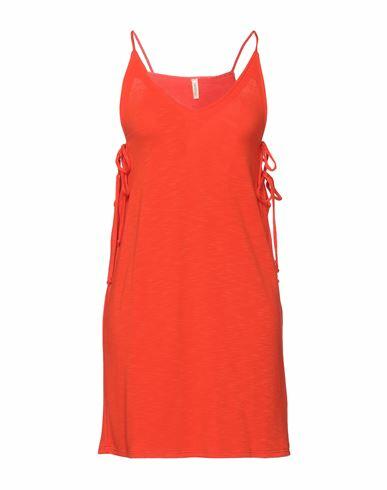 Lanston Woman Mini dress Orange Rayon, Polyester Cover