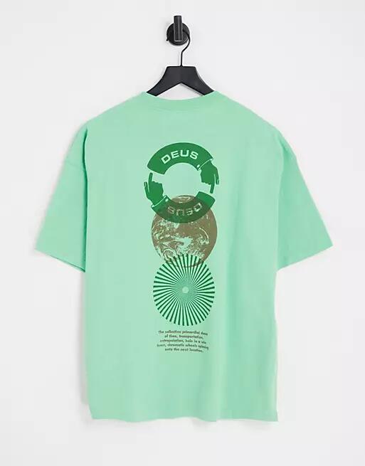 Deus Ex Machina trycycle t-shirt in green exclusive to ASOS Cover