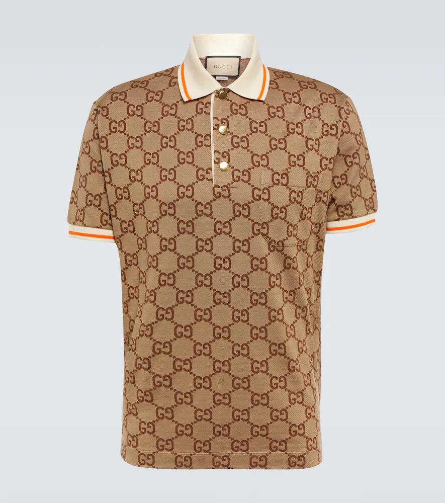 Gucci GG silk and cotton jacquard polo shirt Cover