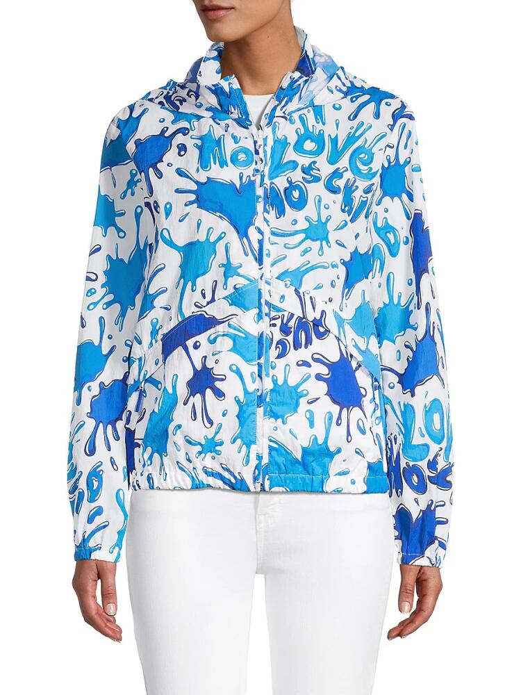 Love Moschino Women's Splash Logo Zip-Up Hoodie - All Splash Cover