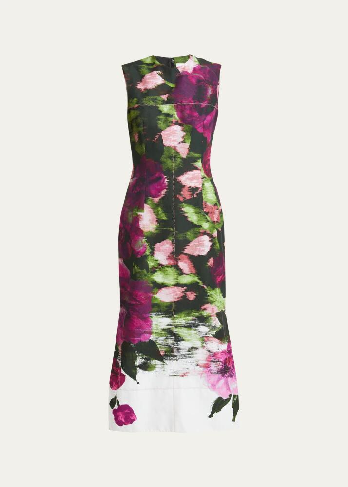 Erdem Abstract Floral Midi Pencil Dress Cover