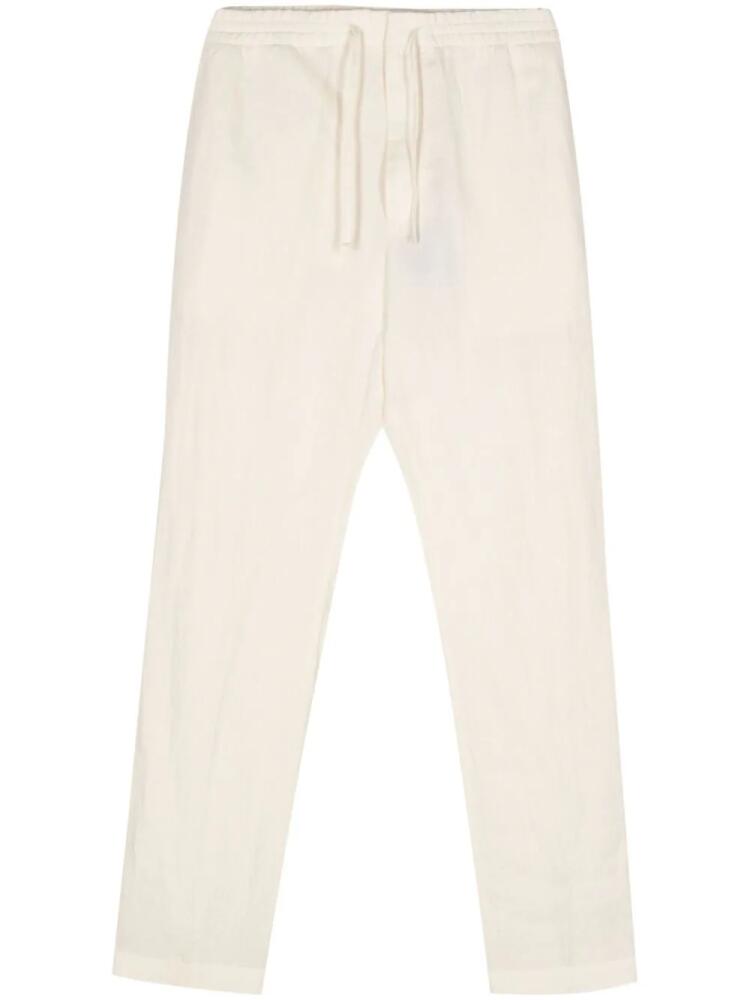 Canali linen tapered trousers - Neutrals Cover