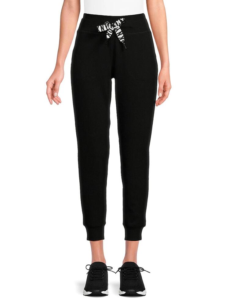 DKNY Sport Women's Solid Cropped Joggers - Black Cover