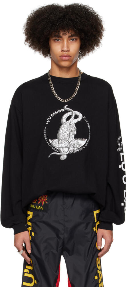 LU'U DAN Black Ensnared Long Sleeve T-Shirt Cover