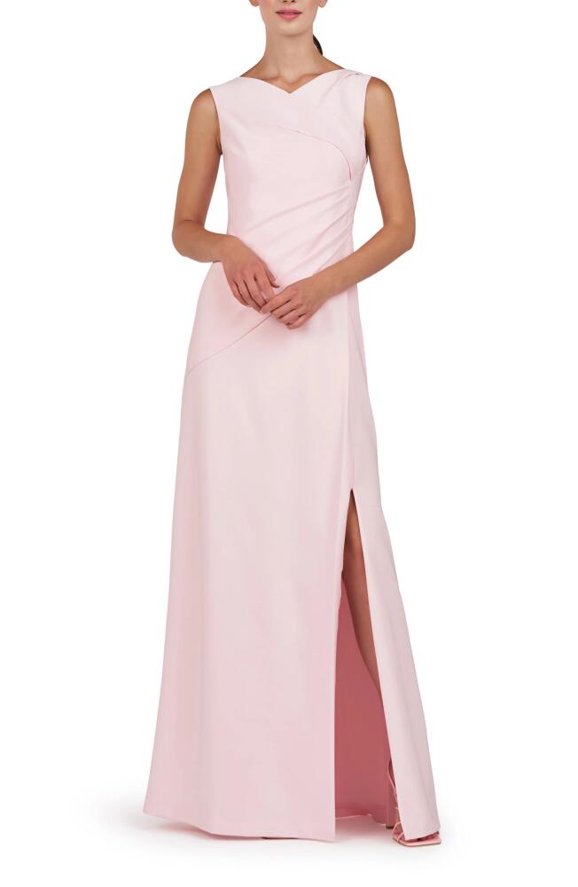 Kay Unger Nicolette Sleeveless Sheath Gown in Pink Pearl Cover