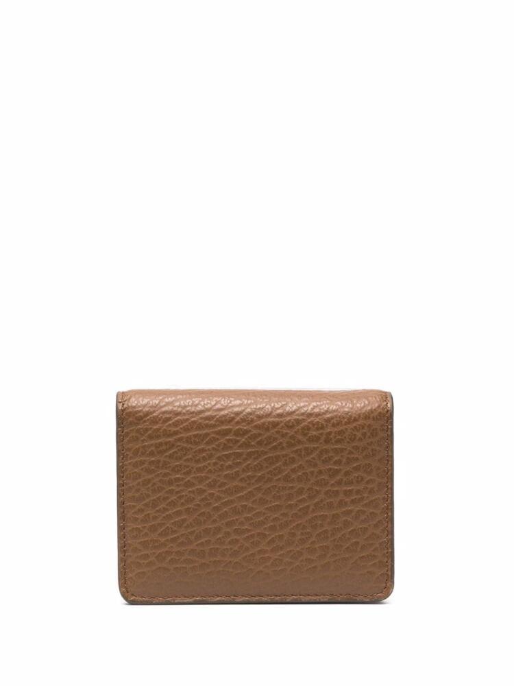 Maison Margiela four-stitch leather card holder - Brown Cover