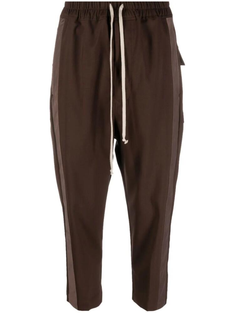 Rick Owens side-stripe cropped trousers - Brown Cover