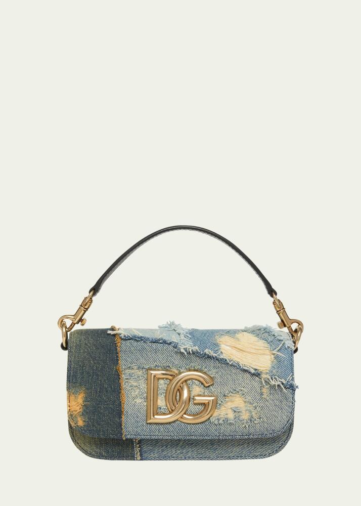 Dolce & Gabbana Logo Patchwork Denim Crossbody Bag Cover