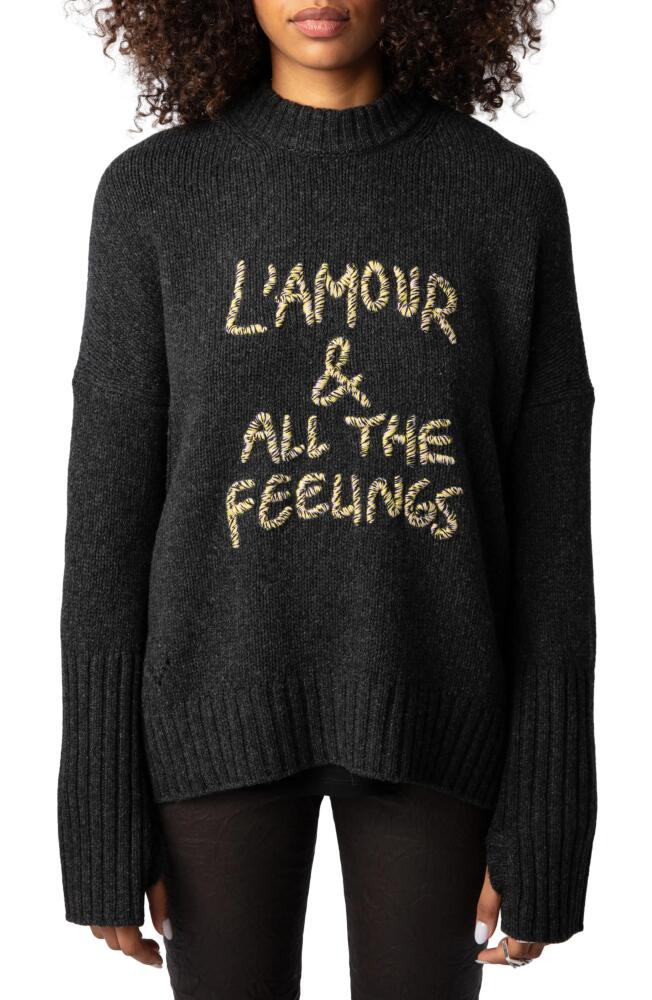 Zadig & Voltaire Malta Feelings Merino Wool Sweater in Anthracite Cover