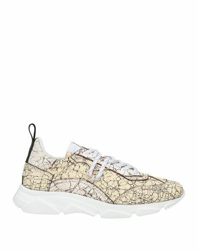 Dondup Woman Sneakers Beige Soft Leather Cover