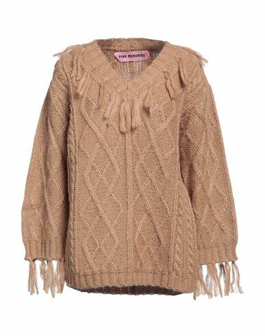 Pink Memories Woman Sweater Camel Acrylic, Mohair wool, Polyamide, Wool Cover