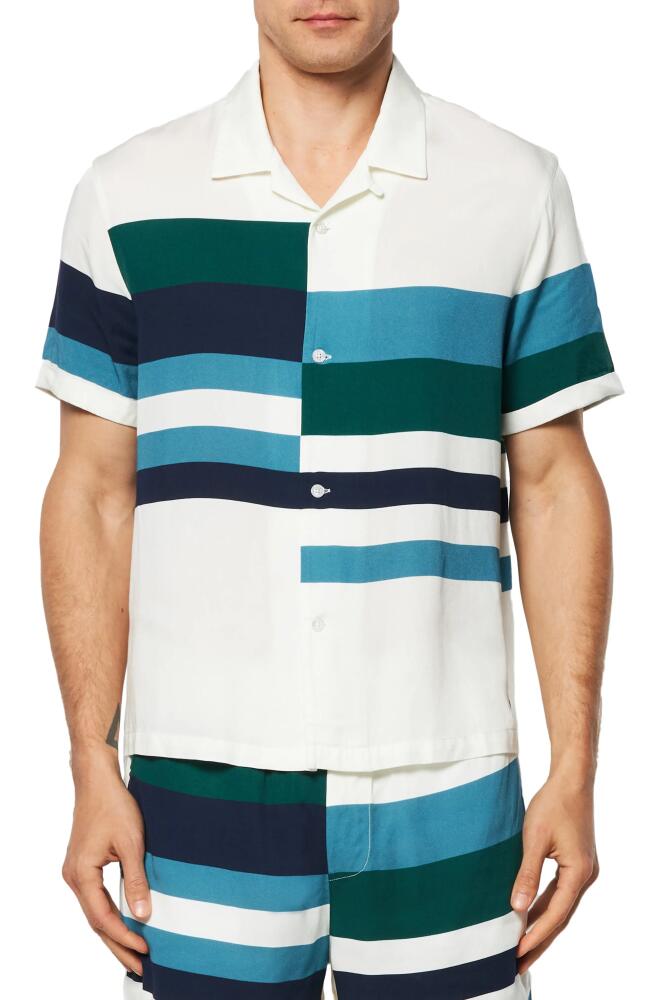 Sergio Tacchini Pennellata Camp Shirt in Gardenia Multi Cover