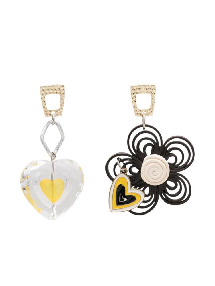 Amir Slama heart-charm drop earrings - Multicolour Cover