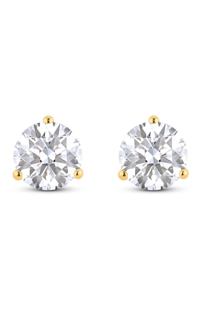 LIGHTBOX Round Lab Grown Diamond Stud Earrings in 3.0Ctw Gold Cover