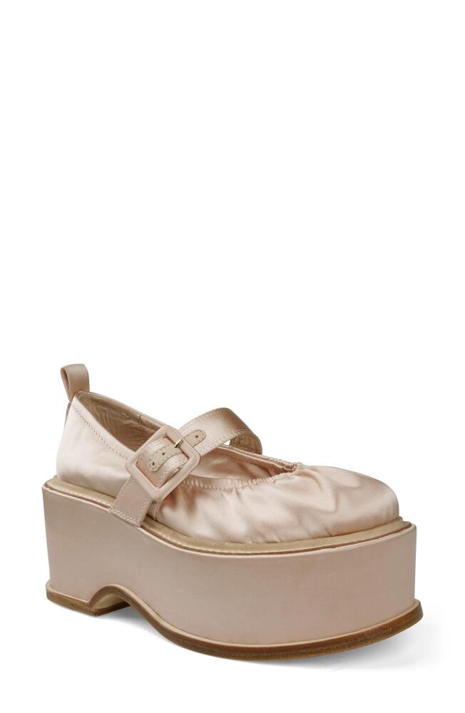 Artisan Crafted By Zigi Buxi Platform Mary Jane in Shell Satin Cover