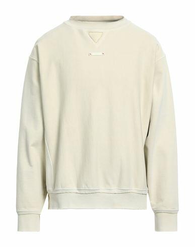 Maison Margiela Man Sweatshirt Beige Cotton Cover