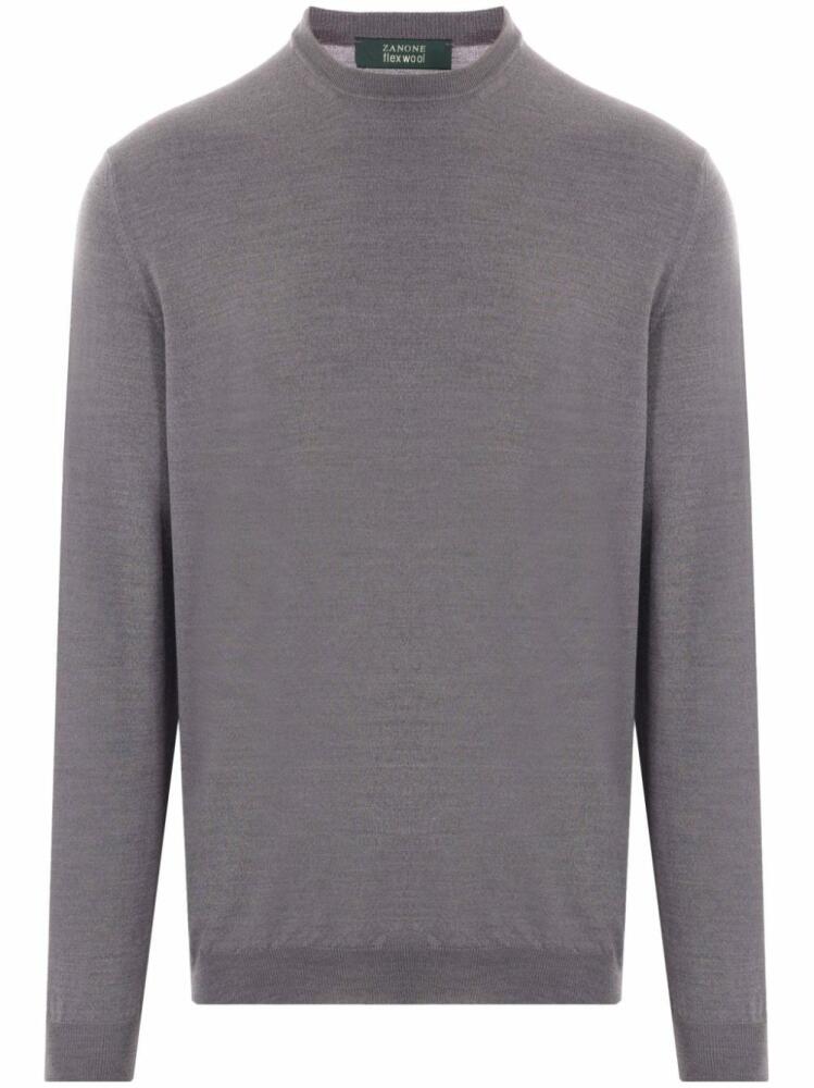 Zanone crew-neck knitted jumper - Grey Cover