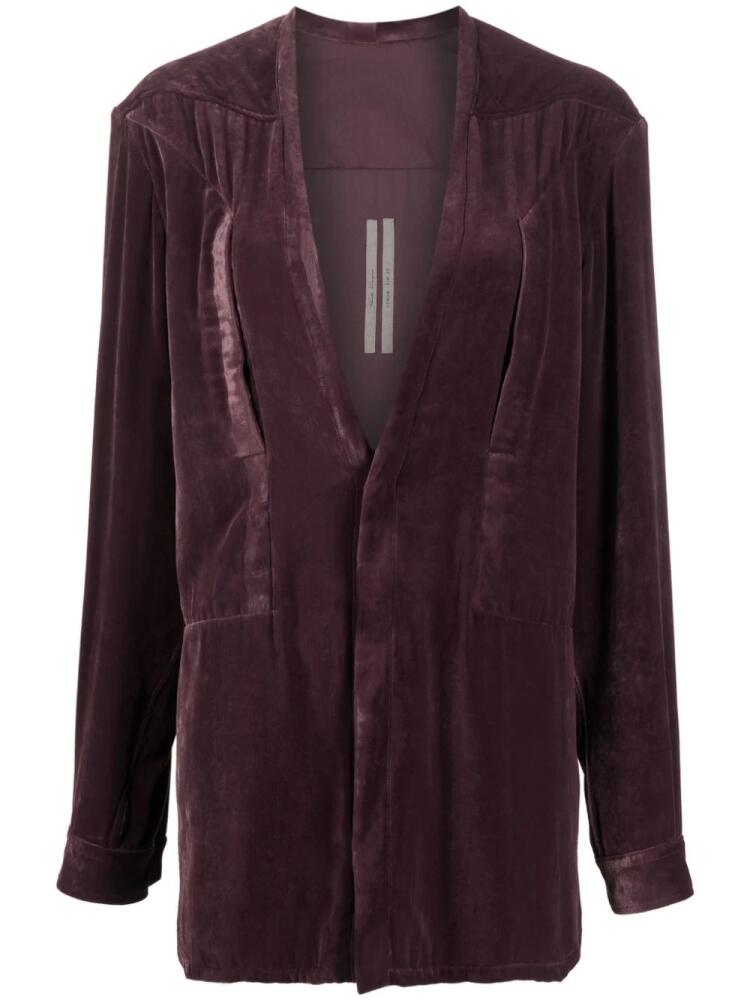 Rick Owens V-neck velvet cardigan - Purple Cover