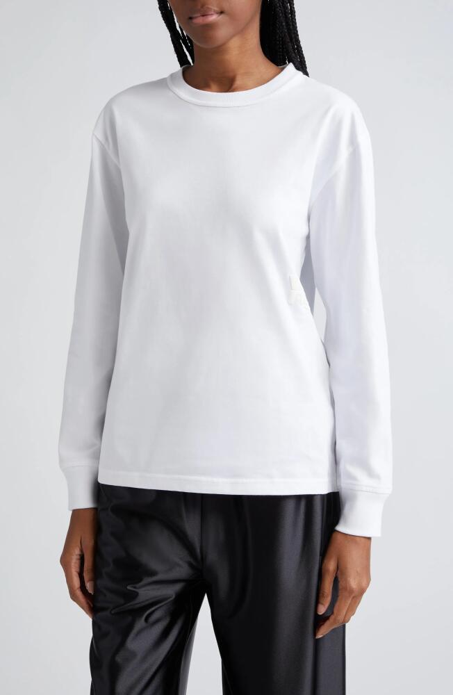 Alexander Wang Essential Puff Logo Cotton Jersey Crewneck T-Shirt in White Cover