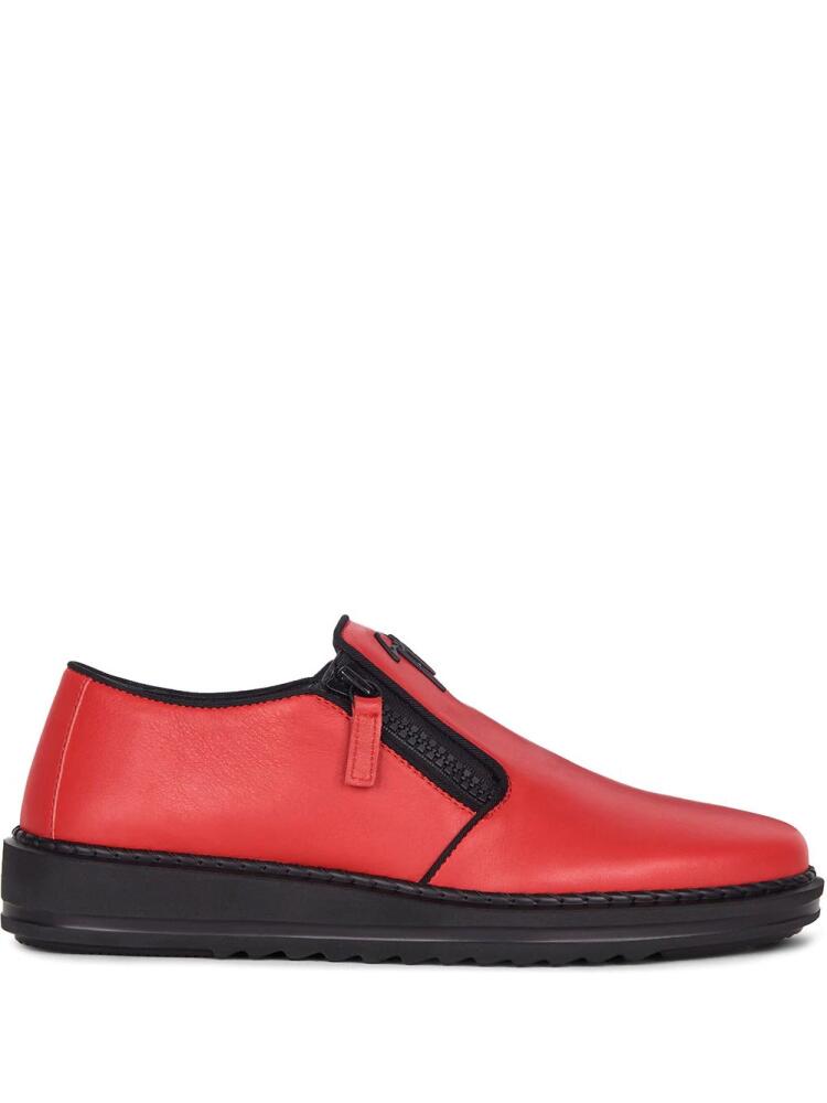 Giuseppe Zanotti side zip slip-on sneakers - Red Cover