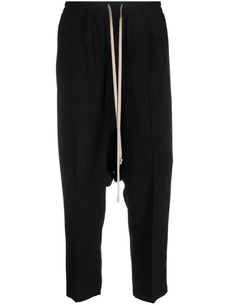 Rick Owens drop-crotch cropped trousers - Black Cover