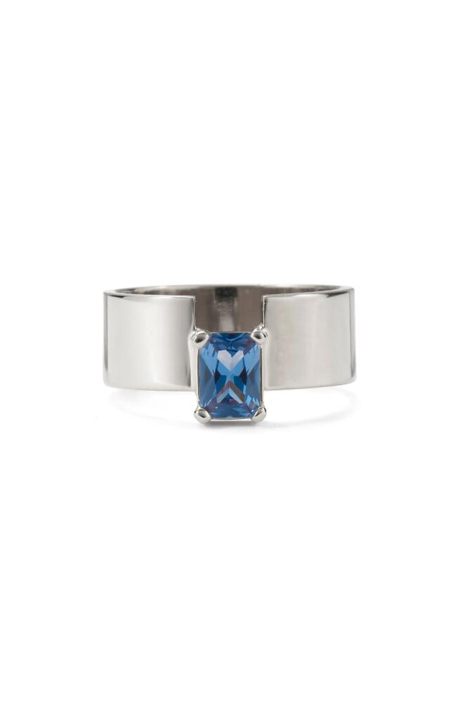 Lady Grey Wade Split Ring in Silver/Blue Zircon Cover