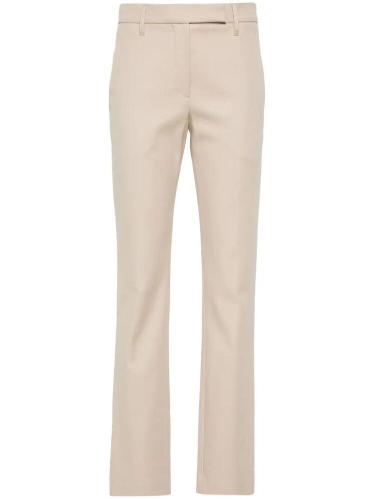 Brunello Cucinelli slim-leg twill trousers - Neutrals Cover