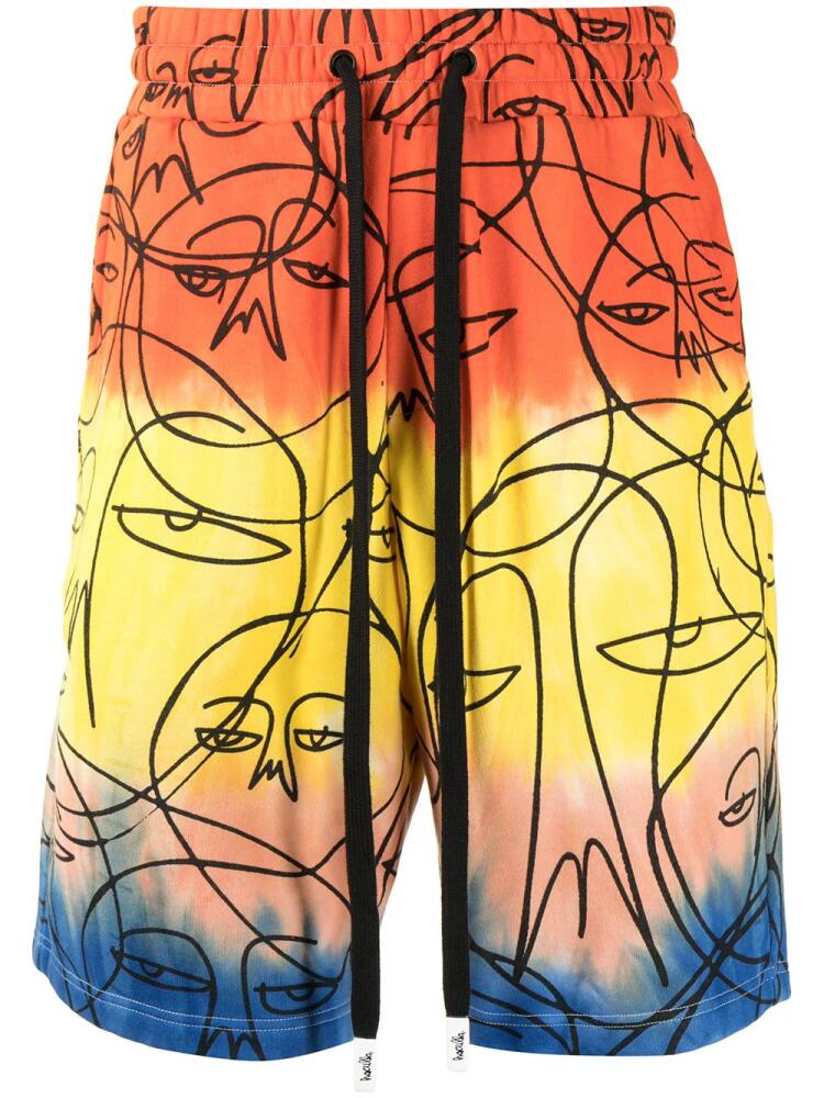 Haculla graphic print shorts - Yellow Cover