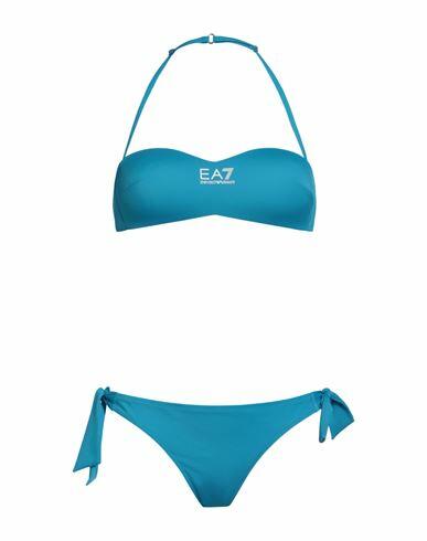 Ea7 Woman Bikini Azure Polyester, Elastane Cover