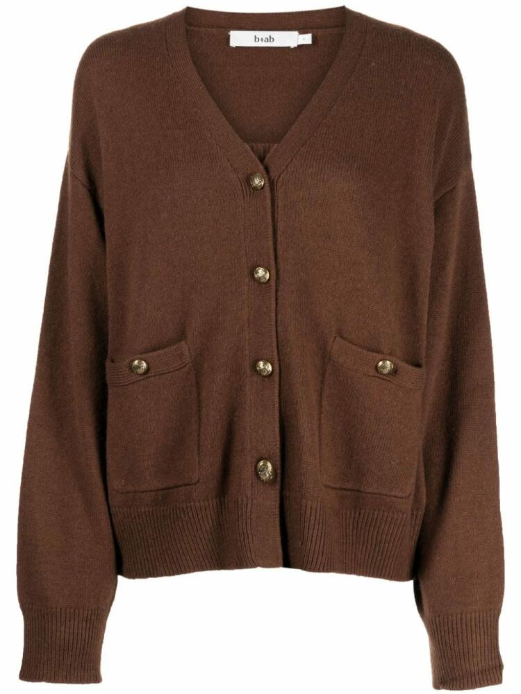 b+ab two-pocket V-neck cardigan - Brown Cover