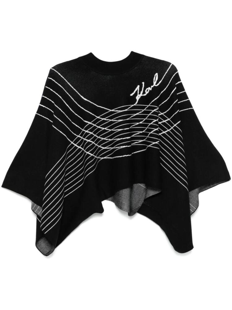 Karl Lagerfeld Karl Signature scarf sweater - Black Cover