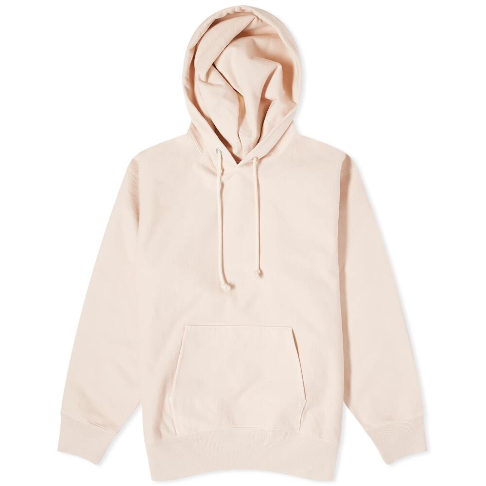 Auralee Men's Super Milled Popover Hoodie in Light Pink Cover