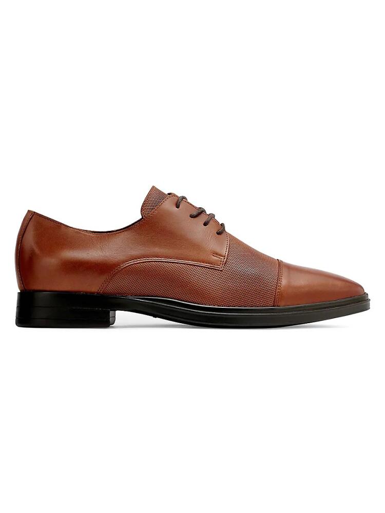 Karl Lagerfeld Paris Men's Cap Toe Leather Oxford Shoes - Cognac Cover